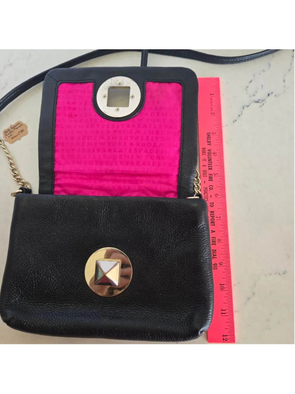 Women's Kate Spade Astor Court Black Quilted Leather Crossbody Bag One Size